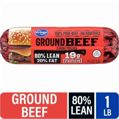 Kroger 80/20 Ground Beef Roll