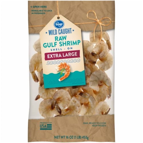 Kroger Wild Caught Extra Large Raw Gulf Shrimp Shell-On