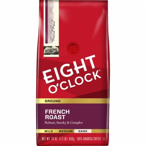 Eight O'Clock, Coffee, 100% Arabica, Ground, Dark, French Roast