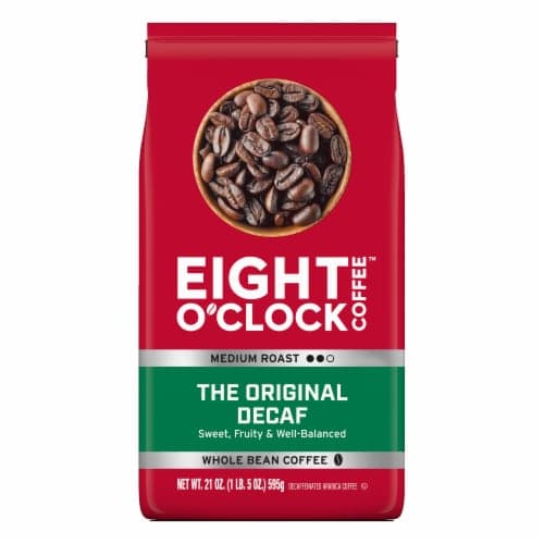 Eight O'Clock Coffee, Coffee, Whole Bean, Medium Roast, The Original Decaf