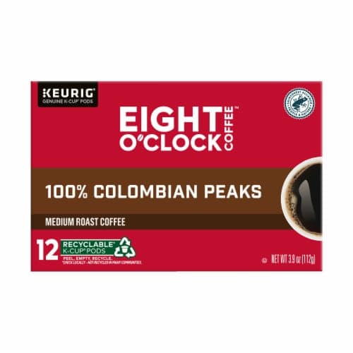 Eight O'Clock 100% Colombian Peaks Medium Roast K-Cup Coffee