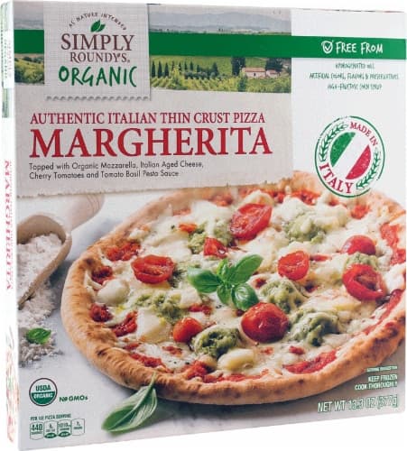 Simply Roundy'S Organic Authentic Italian Thin Crust Margherita  Pizza