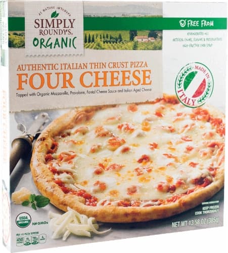 Simply Roundy'S Organic Authentic Italian Thin Crust Four Cheese  Pizza
