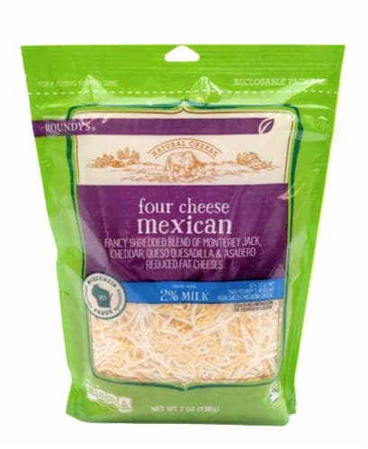 Roundy'S 2% Milk Four Cheese Mexican Blend Shredded Cheese