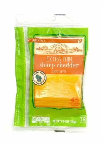 Roundy'S Sharp Cheddar Sliced Cheese Extra Thin