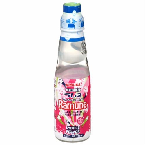 Kimura Ramune Soft Drink Carbonated Lychee