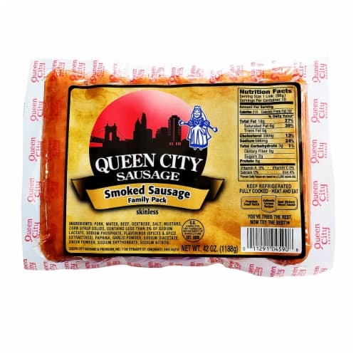 Queen City Sausage Skinless Beef Smoked Sausage