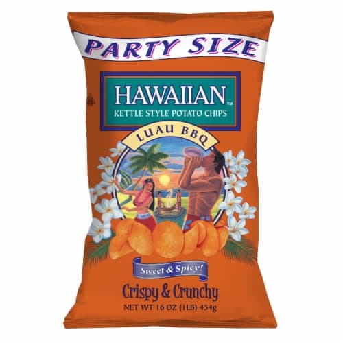 Hawaiian, Potato Chips, Kettle Style, Luau Bbq, Party Size