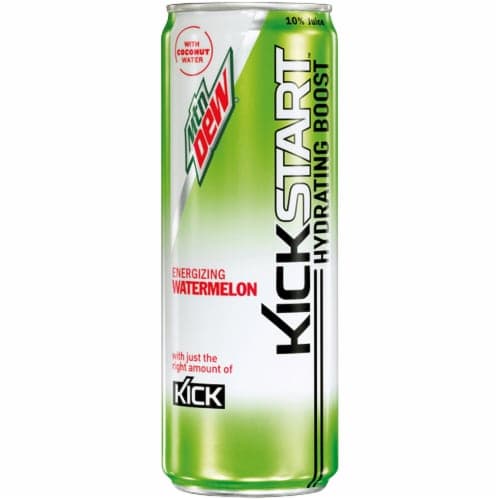 Mtn Dew Kickstart Hydrating Boost Sparkling Juice Beverage Energizing Watermelon Naturally And Artificially Flavored