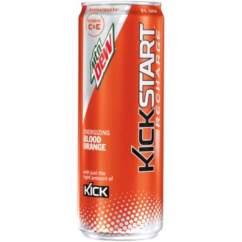 Mountain Dew Kick Start Juice Beverage Blend, Energizing Blood Orange