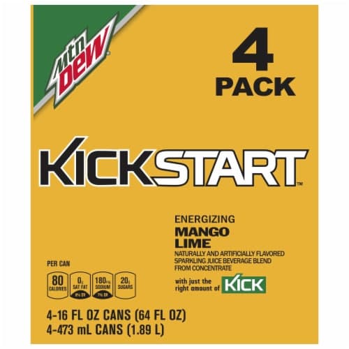 Mtn Dew Sparkling Juice Beverage, Mango Lime, Energizing