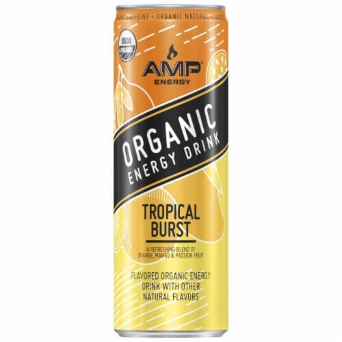 Amp Energy Drink, Organic, Tropical Burst