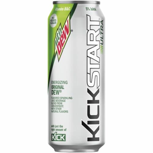 Mtn Dew Kickstart Ultra Sparkling Juice Beverage Energizing Original Dew