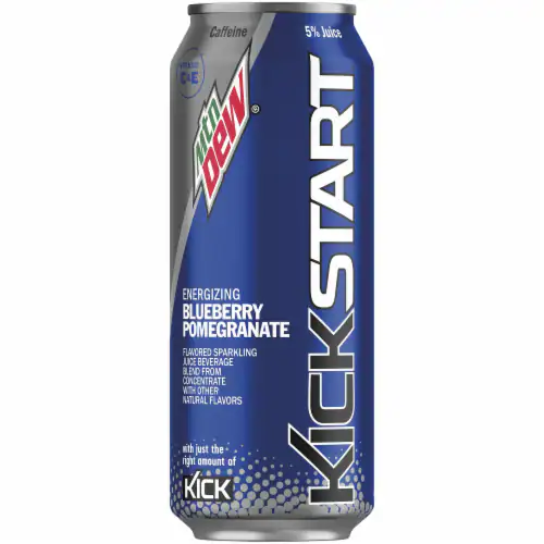 Mtn Dew Kickstart Sparkling Juice Beverage Energizing Blueberry Pomegranate