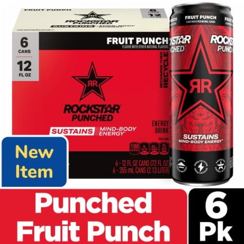 Rockstar Fruit Punch Energy Drink Multipack