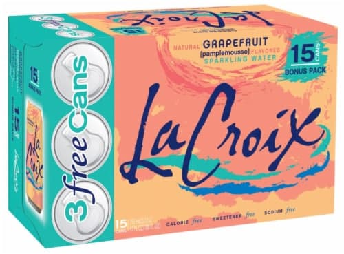 Lacroix Sparkling Water, Grapefruit Flavored, Bonus