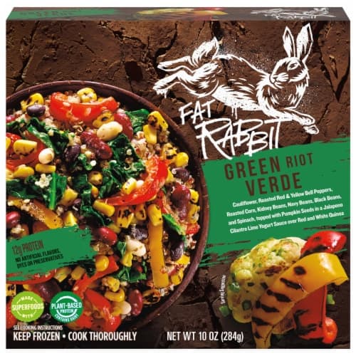 Fat Rabbit Green Riot Verde With Roasted Vegetables & Pumpkin Seeds In Jalapeno Cilantro Lime Yogurt Sauce Over Quinoa  Meal