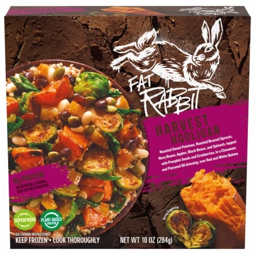 Fat Rabbit Harvest Hooligan With Roasted Vegetables, Fruit & Pumpkin Seeds In Cinnamon & Flaxseed Oil Dressing Over Quinoa  Meal