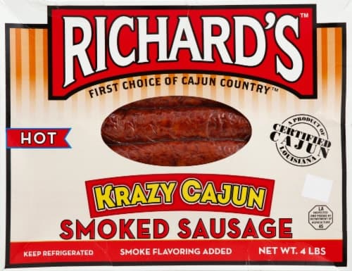 Richard'S Cajun Foods Krazy Cajun Hot Smoked Sausage