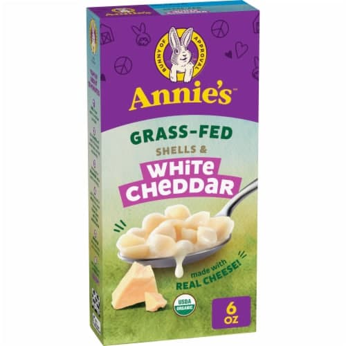 Annies Homegrown Macaroni & Cheese Organic Grass Fed Shells & White Cheddar