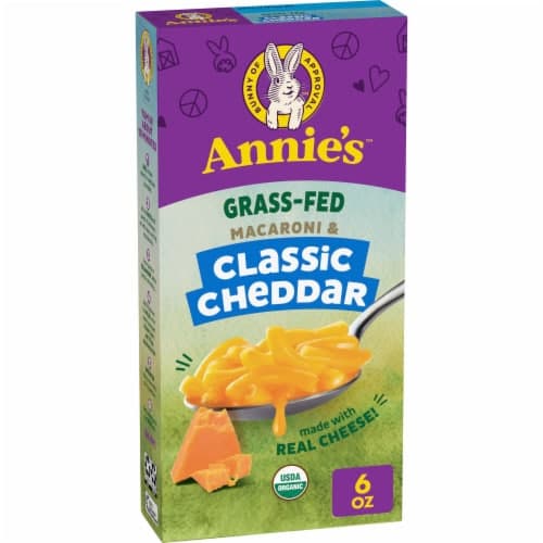 Annies Homegrown Macaroni & Cheese Organic Grass Fed Classic Mild Cheddar