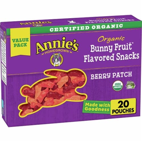 Annie'S Organic Gluten Free Berry Patch Bunny Fruit Snacks