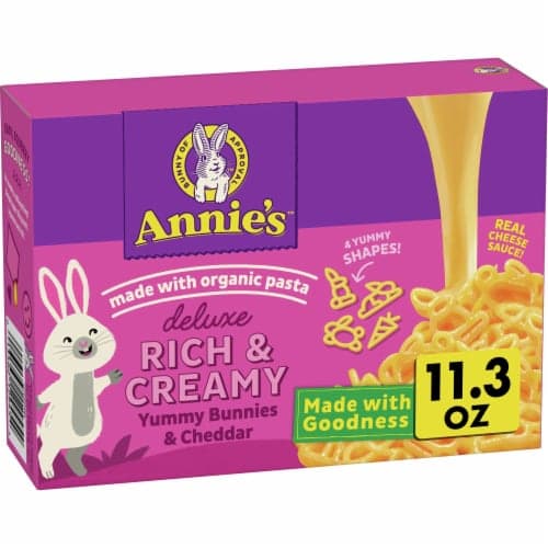 Annie'S Pasta & Cheese Sauce, Yummy Bunnies & Cheddar, Rich & Creamy, Deluxe