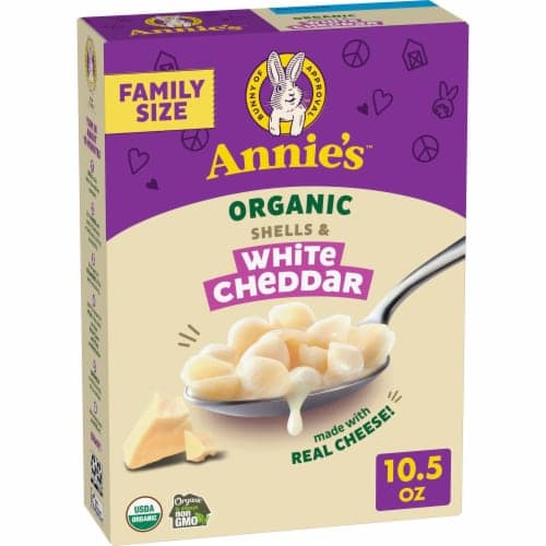 Annies Homegrown Organic Macaroni & Cheese Shells & White Cheddar Family Size