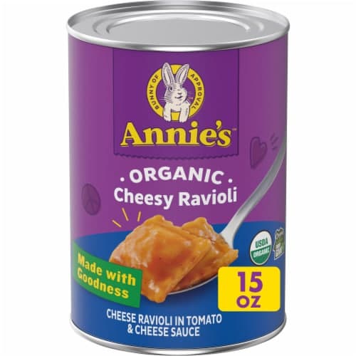 Annies Homegrown Organic Pasta Ravioli Cheesy In Tomato & Cheese Sauce