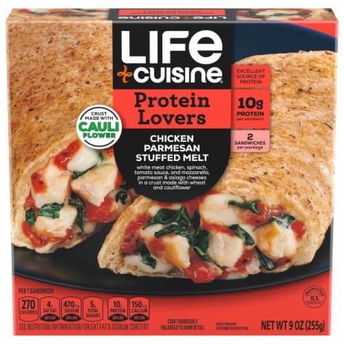 Life Cuisine Chicken Parmesan Cauliflower Crust Sandwich  Meal