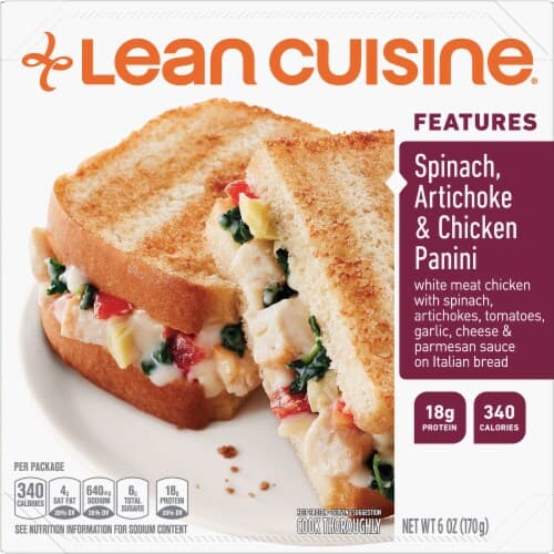 Lean Cuisine Features Spinach, Artichoke & Chicken Panini
