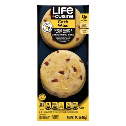 Life Cuisine Uncured Turkey Bacon & Aged White Cheddar Egg Bites  Meal
