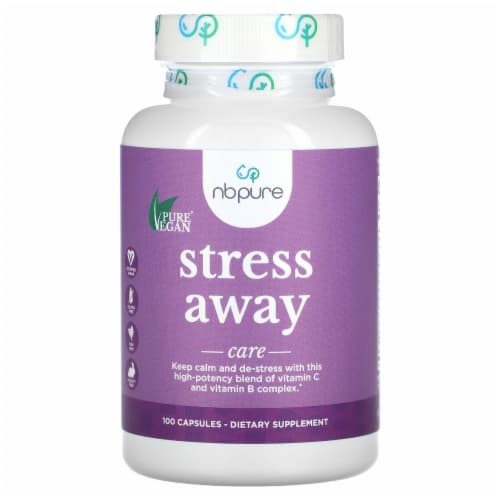 Pure Vegan Stress Away High Potency B-Complex Vegetarian Capsules