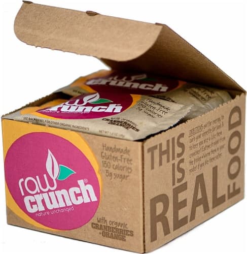 Raw Crunch Cranberry + Orange Bars