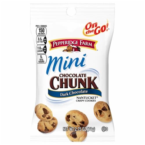Pepperidge Farm Crispy Cookies, Dark Chocolate, Chocolate Chunk, Mini