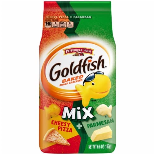 Pepperidge Farm Goldfish Crackers Baked Snack Mix Cheesy Pizza + Parmesan Pouch