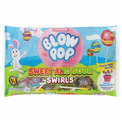 Charms Sweet & Sour Swirls Blow Pop Easter Candy