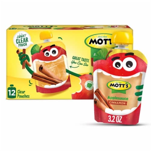 Motts Applesauce Cinnamon Clear Pouches