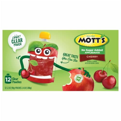 Mott'S Applesauce, No Sugar Added, Cherry
