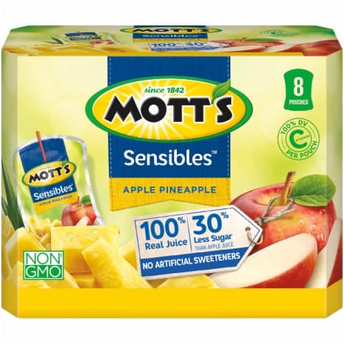 Mott'S Sensibles Apple Pineapple Juice, Oz Pouches