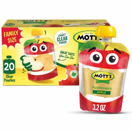 Mott'S Clear Pouches Applesauce Family Size