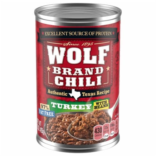 Wolf Brand Turkey Chili With Beans, 97% Fat Free