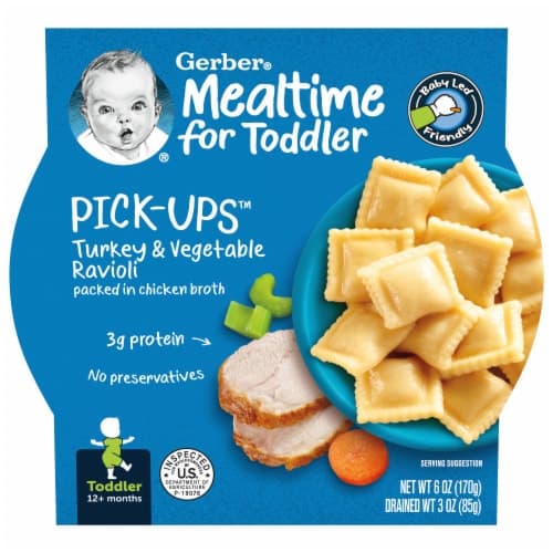 Gerber Ravioli, Turkey & Vegetable, 12+ Months, Toddler, Pick-Ups