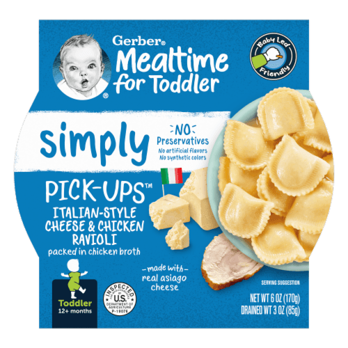 Gerber Mealtime For Toddler Simply Pickups Italian Stylecheese & Chicken Ravioli
