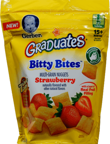 Gerber Graduates Bitty Bites, Strawberry, Toddler (15 + Months