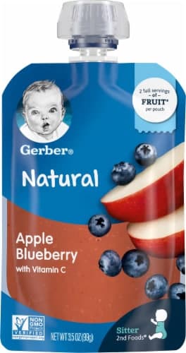 Gerber 2Nd Foods Apple Blueberry With Vitamin C, Natural
