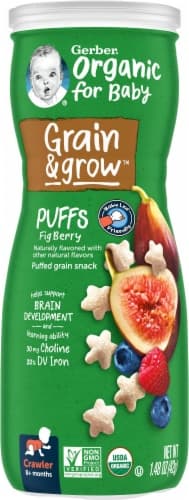 Gerber Crawler Organic Puffs Fig Berry Grain Snack