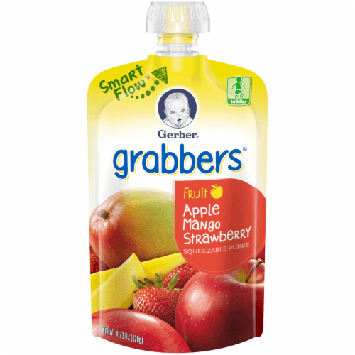Gerber Graduates Grabbers Apple Mango Strawberry Pouch