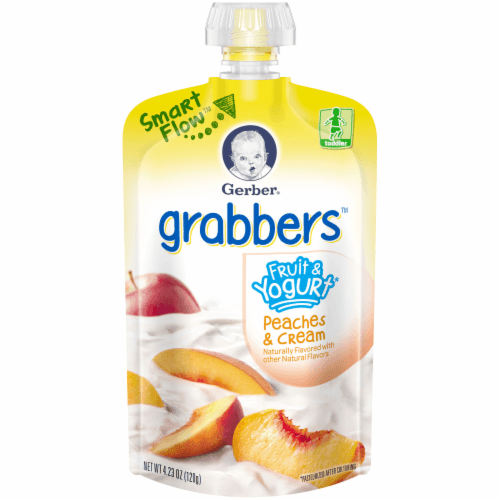 Gerber Graduates Grabbers Fruit & Yogurt, Peaches & Cream