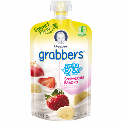 Gerber Graduates Grabbers Fruit & Yogurt, Strawberry Banana